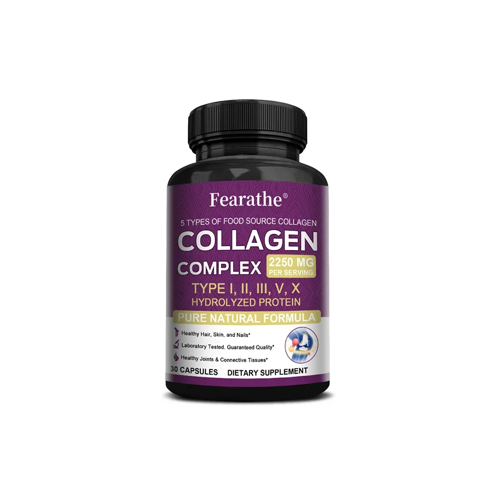 Multi-Collagen Capsules Men And Women - Hydrolyzed Type I II III V X For Skin, Hair, Nails, Bones, Joints, Nutrition_voghion.com