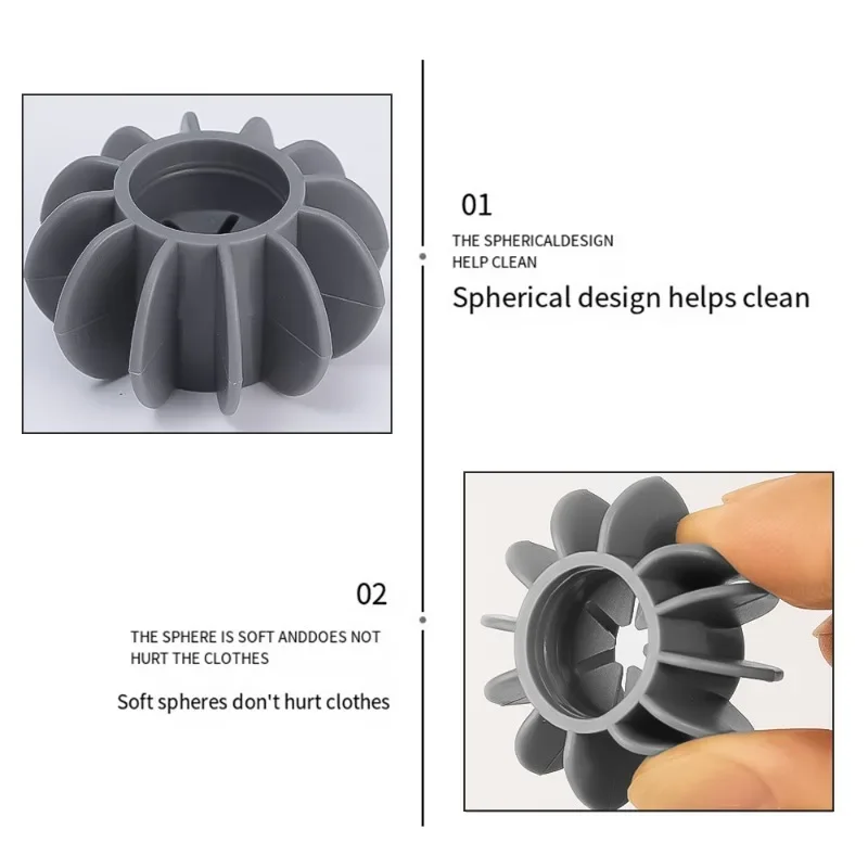 Laundry Ball Laundry Hair Catcher Laundry Balls Silicone Anti-winding Clothes Cleaning Balls Reusable Anti-tangle Cleaning Tools Hair Catcher Laundry Ball 10/1Pcs