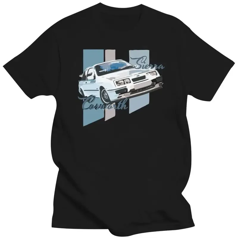 2021 2021Est American Classic Car Sierra Cosworth Classic футболка с изображением автомобиля Новая мужская футболка, белая футболка высокого качества с принтом для папы 100
