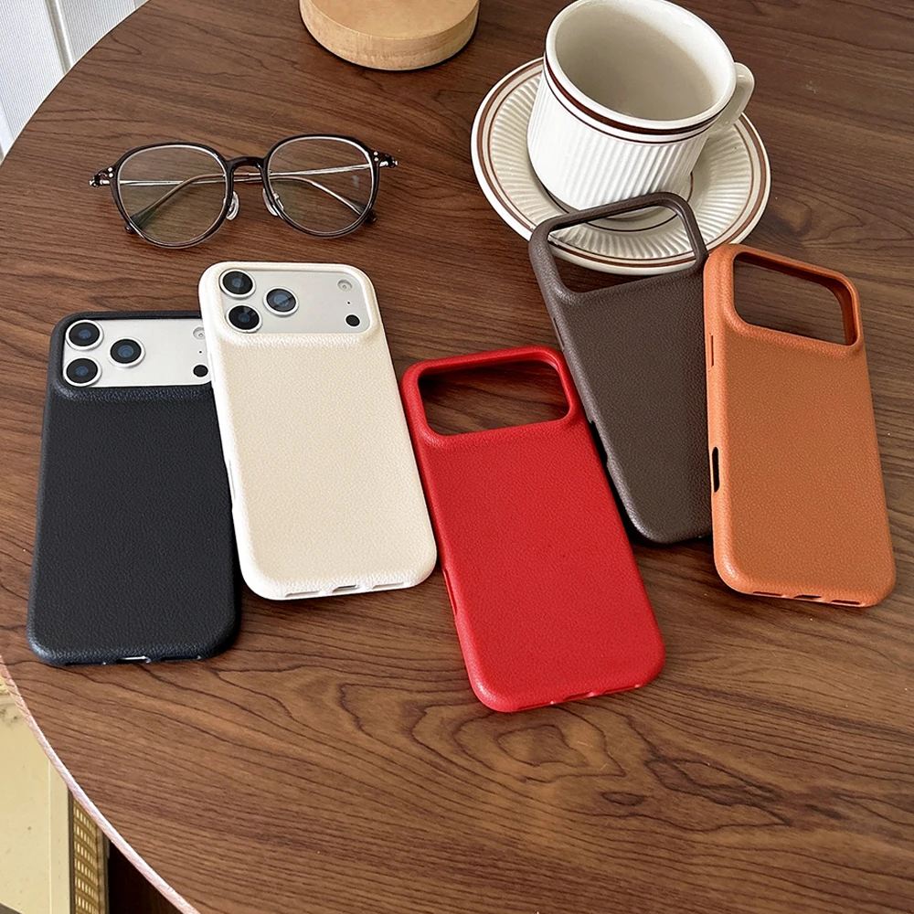 Luxury Leather Texture Phone Case For iPhone 17 Pro Max thumbnail 6