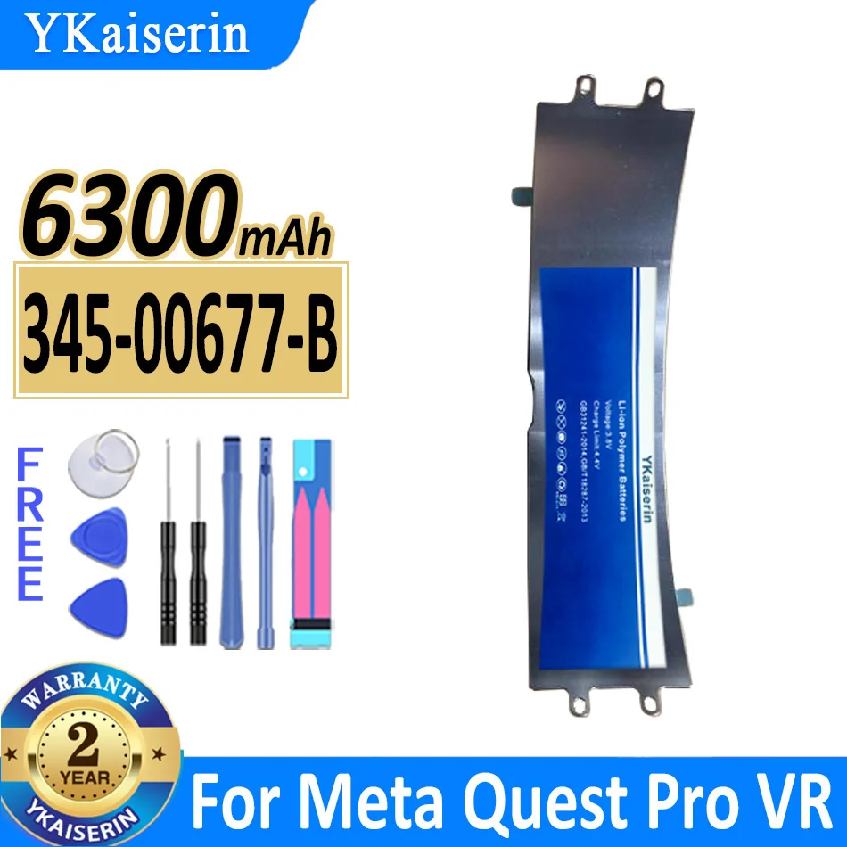 

6300mAh YKaiserin Battery For Meta Quest Pro 345-00677-B VR Bateria