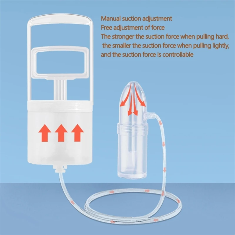 Handheld Infants Nose Aspirator Hand-pulled Newborns Baby Booger Removers Manual Tool for Baby Nose Congestion Relief