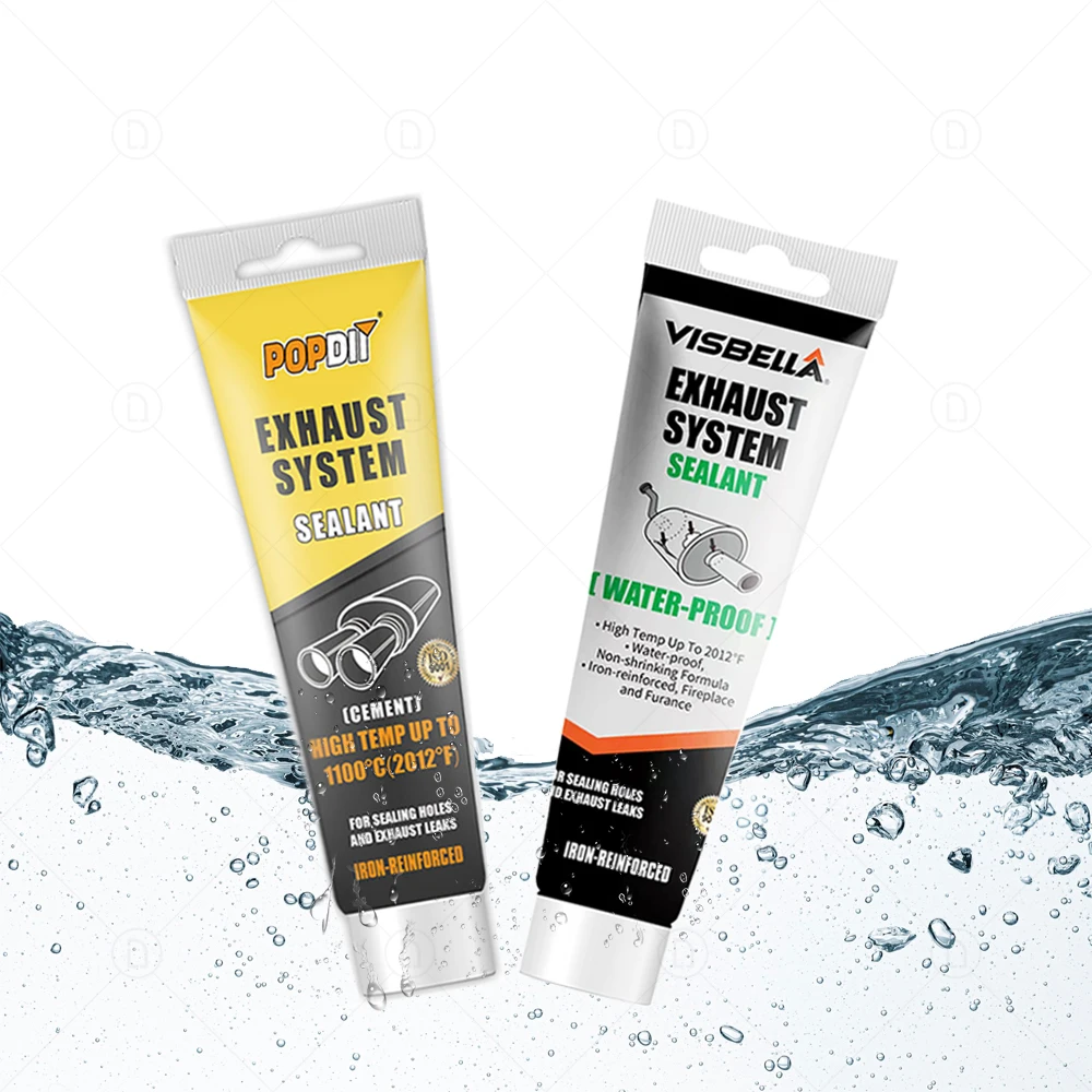 75/150g Metel Exhaust System Paste Car Pipes Repair Sealant High Temperature Pipe Glue Air Leaks Plugging Repair Adhesive Filler 2