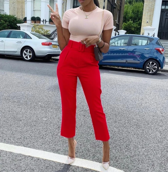

Women's Long Pants Elegant Ol Professional Suit Pants Slimming High Waisted Casual Pants 2024 Spring/summer Latest Pencil Pants
