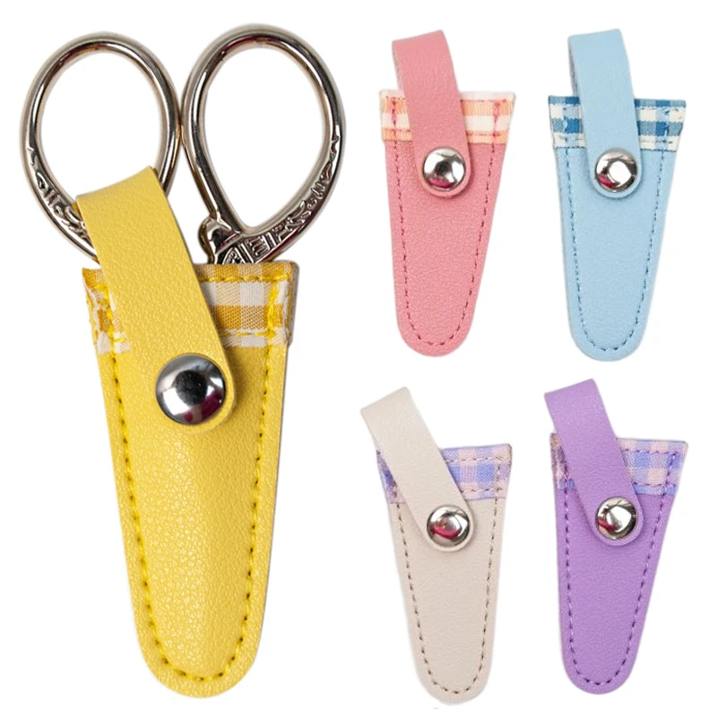 Scissors Protective Cover Colorful Lattice For Embroidery Scissors