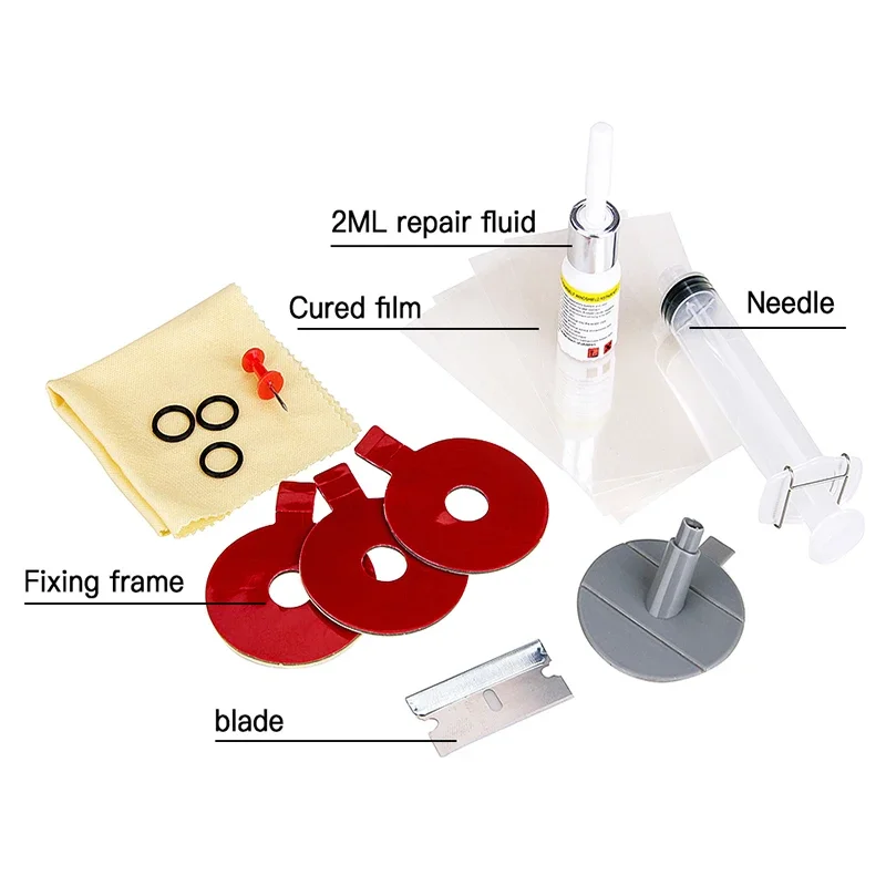 Car Glass Repair Kit Windshield Restore Tools UV Light DIY