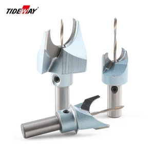 TIDEWAY 10mm Shank Carbide Wooden Bead Milling Cutter CNC Woodworking Tools Buddha Bead End Mill for Wood 6mm-30mm Diameter