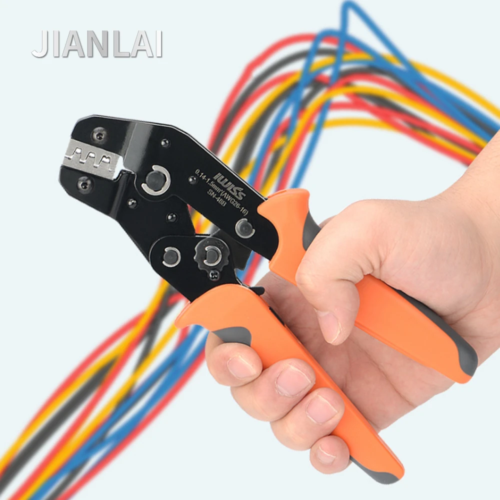 

NEW SN-48B Mini Manual Crimping Tool 0.15-1.5mm2 Adjustable Crimping Pliers Cable Lug Classification Kit Wire Crimping Kit