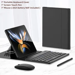 ### Premium Magnetic Bluetooth Keyboard with Pen Holder and Mouse - Universal Fit for Honor Magic V2 (Black Mouse Pen)