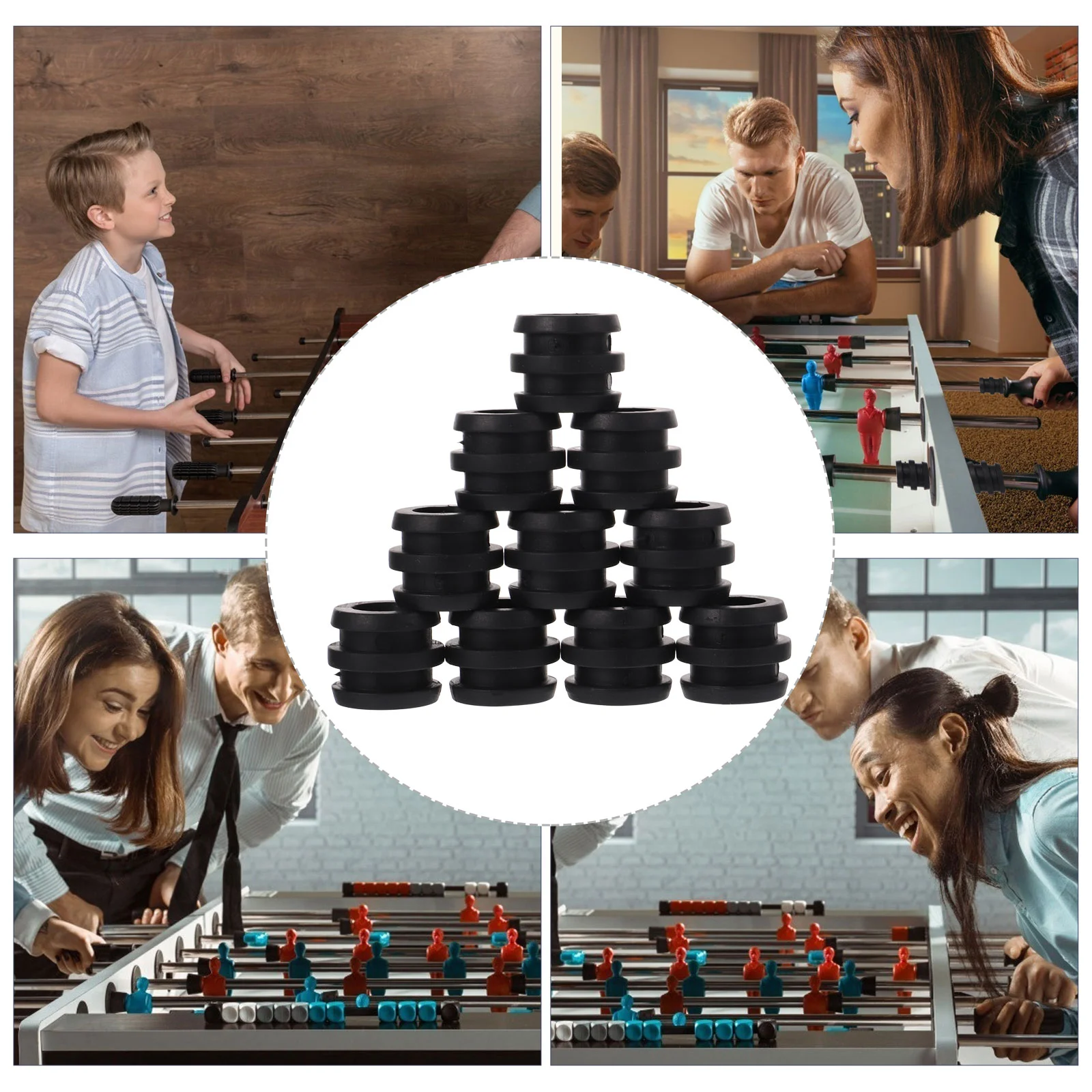 Foosball Table Bumpers Machine Football Rods Soccer Games Accessory Accessories Fun Bumper Rod Bearings Balls Rubber Bearing