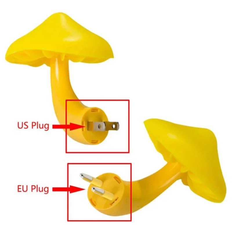 Creative Mushroom Remote Control Switch Night Light Led Plug-In Cartoon Children's Bedroom Sleep Eye Protection Night Light Gift
