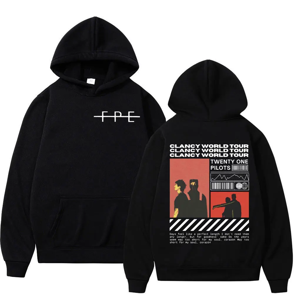 Hip-hop singer Twenty One Pilots Clancy tour men's hoodie autumn