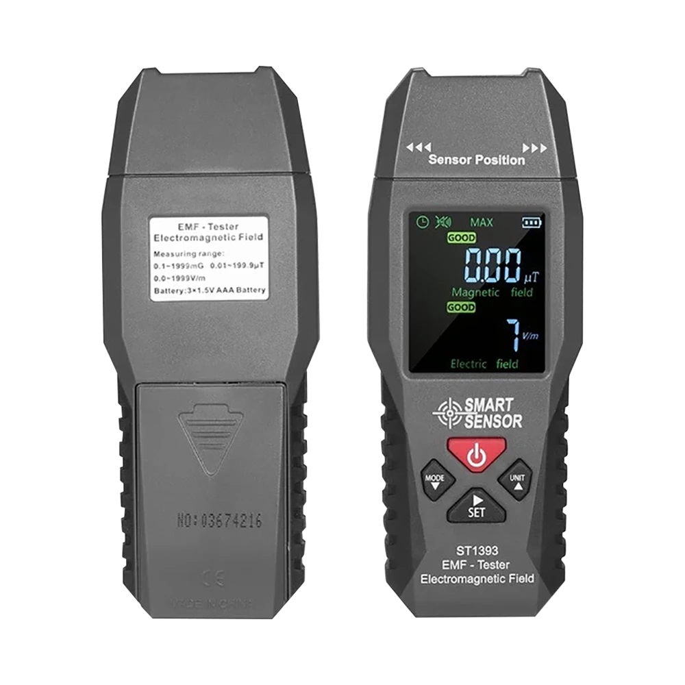 

Smart Sensor ST1393 Digital LCD EMF Meter Electromagnetic Field Radiation Detector Handheld Portable Counter Emission Dosimeter
