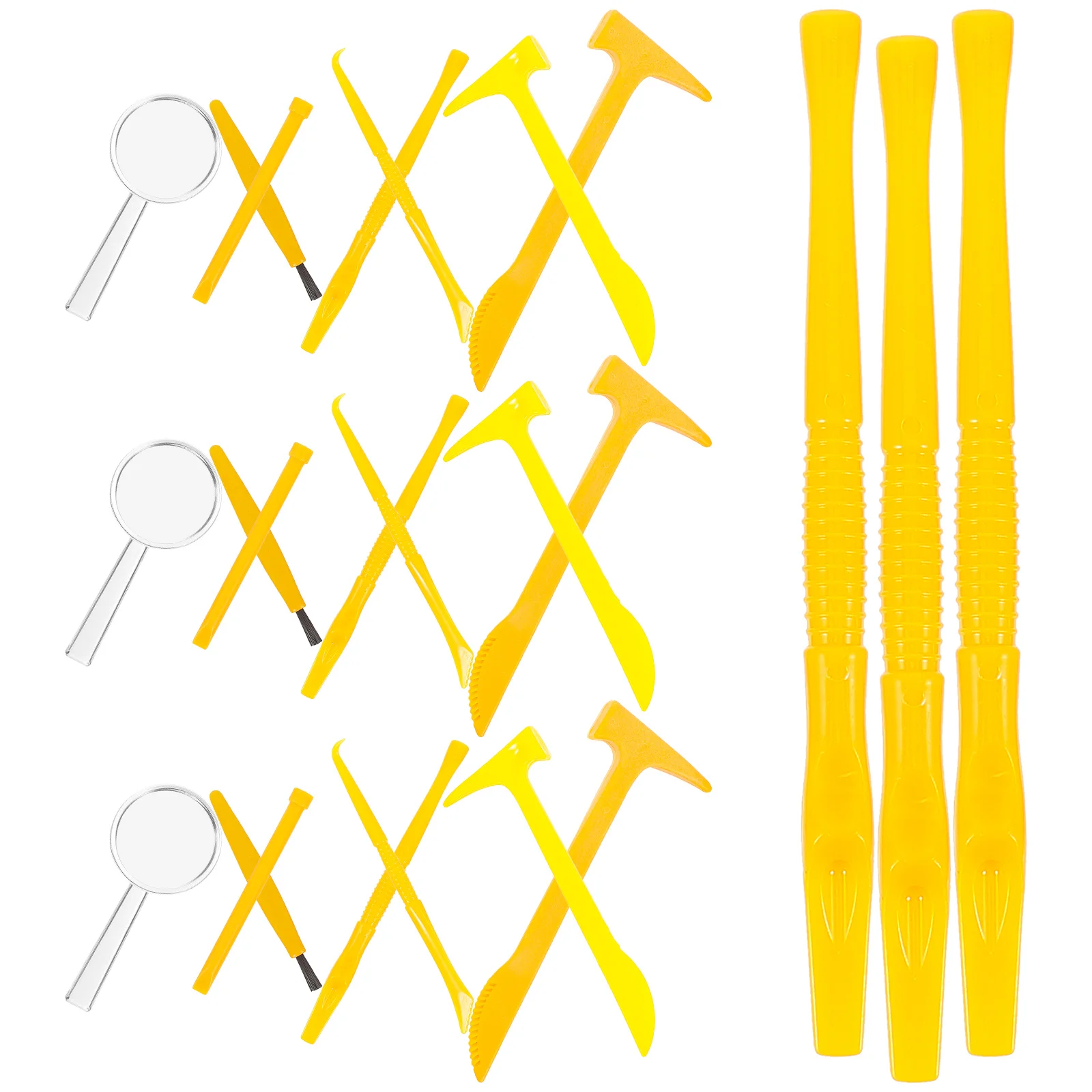 

21Pcs Fossils Excavation Tools Dinosaur Digging Hammers Chisel Brush Educational Science Kit