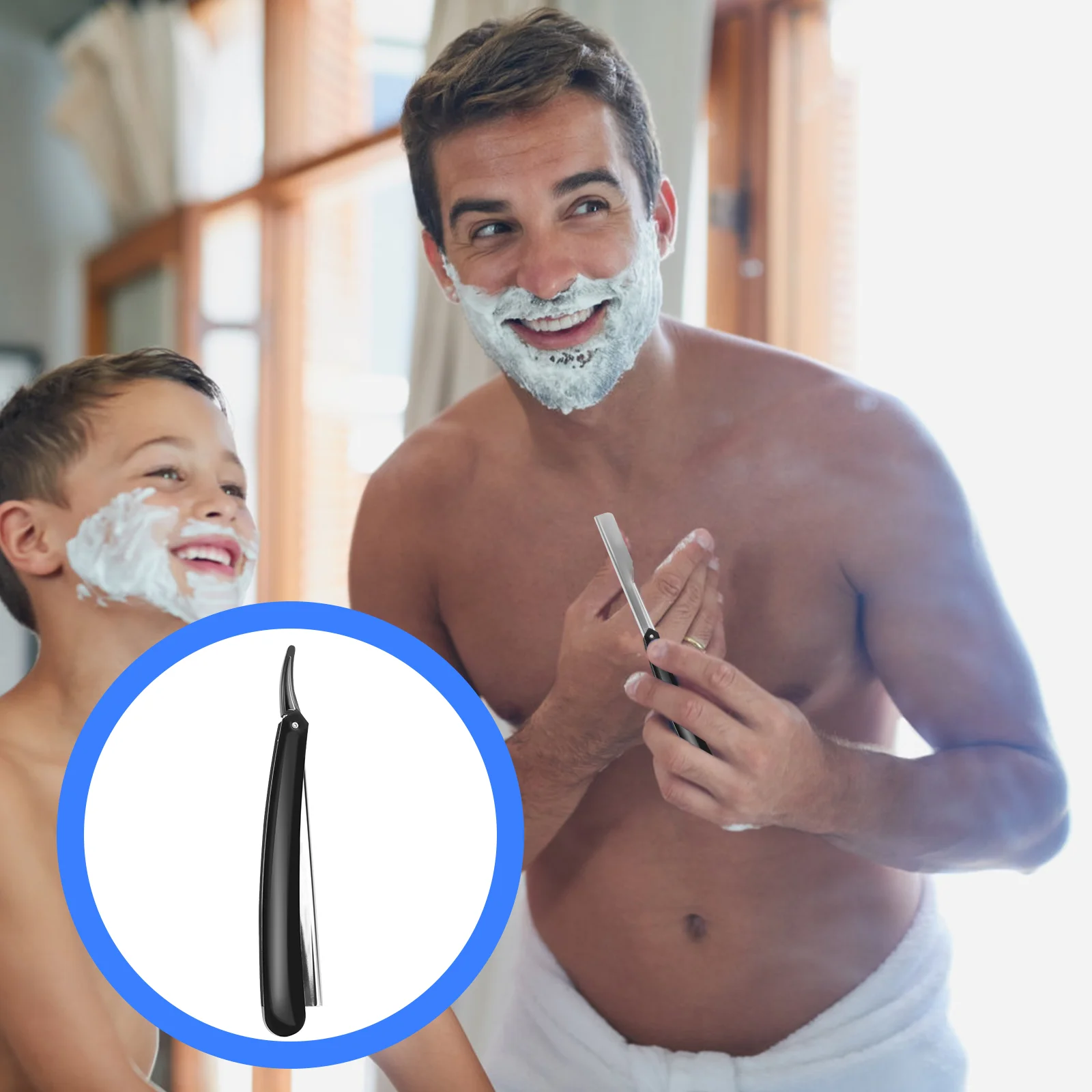 

Straight Barber Stainless Steel Manual Straight Traditional Razors Hair Shaver for Men