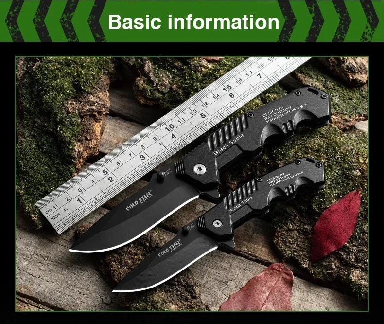 Description Picture 6 of itemStainless Steel Folding Knife High Hardness Tactical Emergency Self-defense Knives EDC Outdoor Camping Survival Pocket Knife