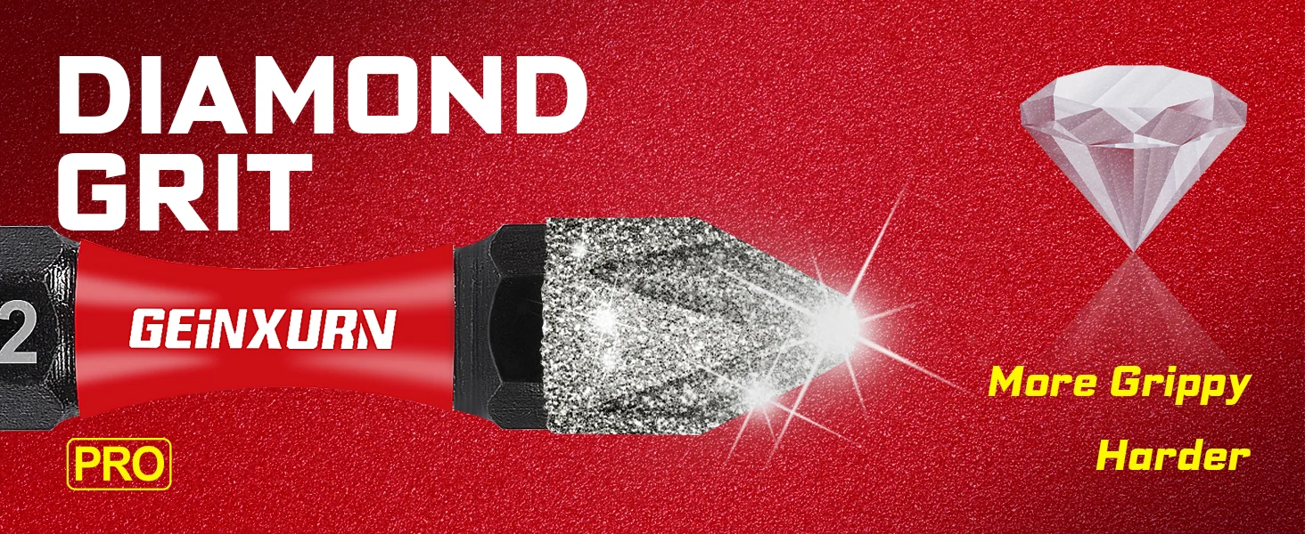 Geinxurn Ultra-Drehmoment-Bit-Set mit SL/PH/TORX/SQ/PZ, Hochharte Multi-Größen-Schraubendreher-Bits, Sechskant-Schlagschrauber-Bits für Schnellarbeiten – Detail 6