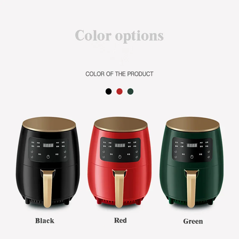 Multifunction 1400W Air Fryer 4.5L Oil Free Health Cooker Touch LCD Display No-Stick Pan Fry Bake Heating Roast Kitchen Machine 6