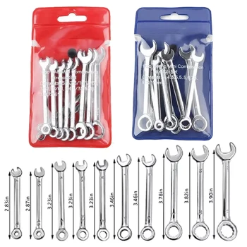 10-Pcs Mini Double-End Ratchet Wrench Seter 1