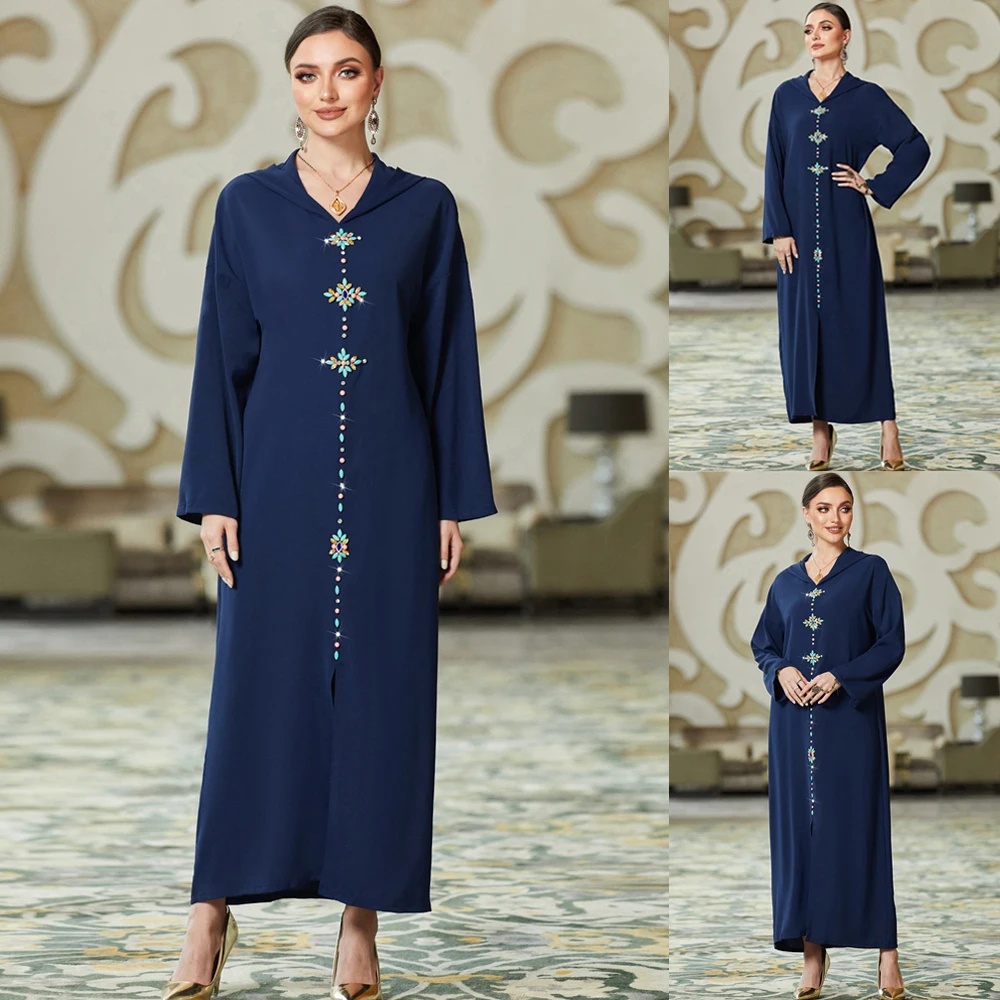 

Muslim Abaya Dubai Turkish Islam Arabic Hijab Dress Kaftan Robe Djellaba Femme African Dresses For Women Caftan Marocain Ramadan