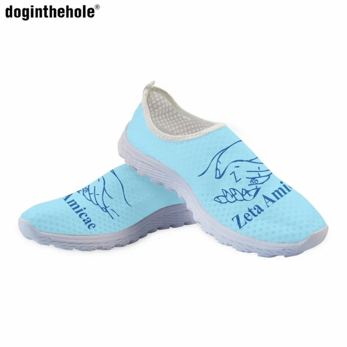 Zeta Amicae Women's Casual Sneakers Fashion Friends Of Zeta Design Flat Shoes Summer Breathable Slip On Mesh Shoes