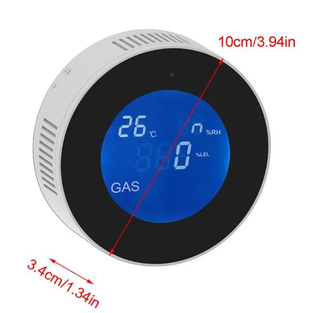 Combustible Gas Detector Combustible Gas Leak Detector With Temperature Function With LCD Display With Tuya App EU Plug-ABPS 6