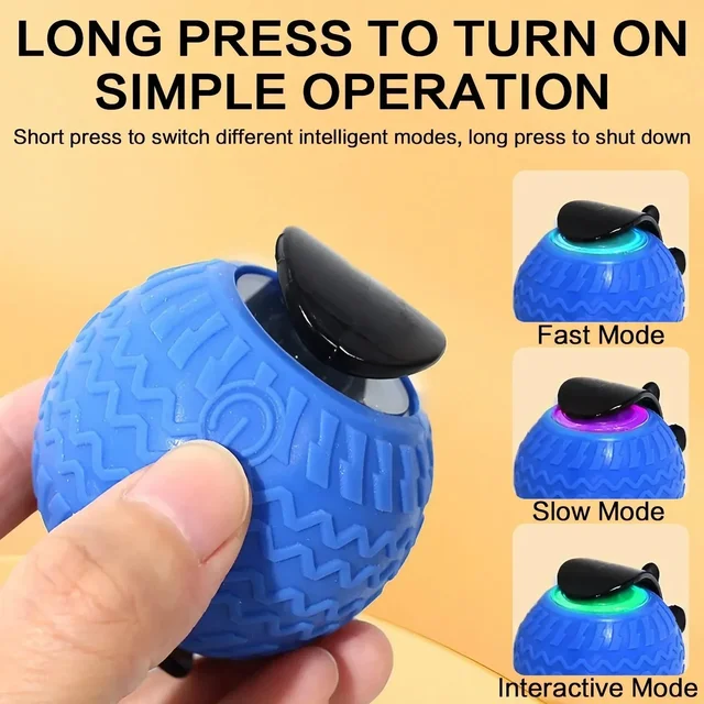 Automatic Rotating Smart Obstacle Avoidance LED Interactive Cat Toy for Playful Kittens Pet Supplies 4
