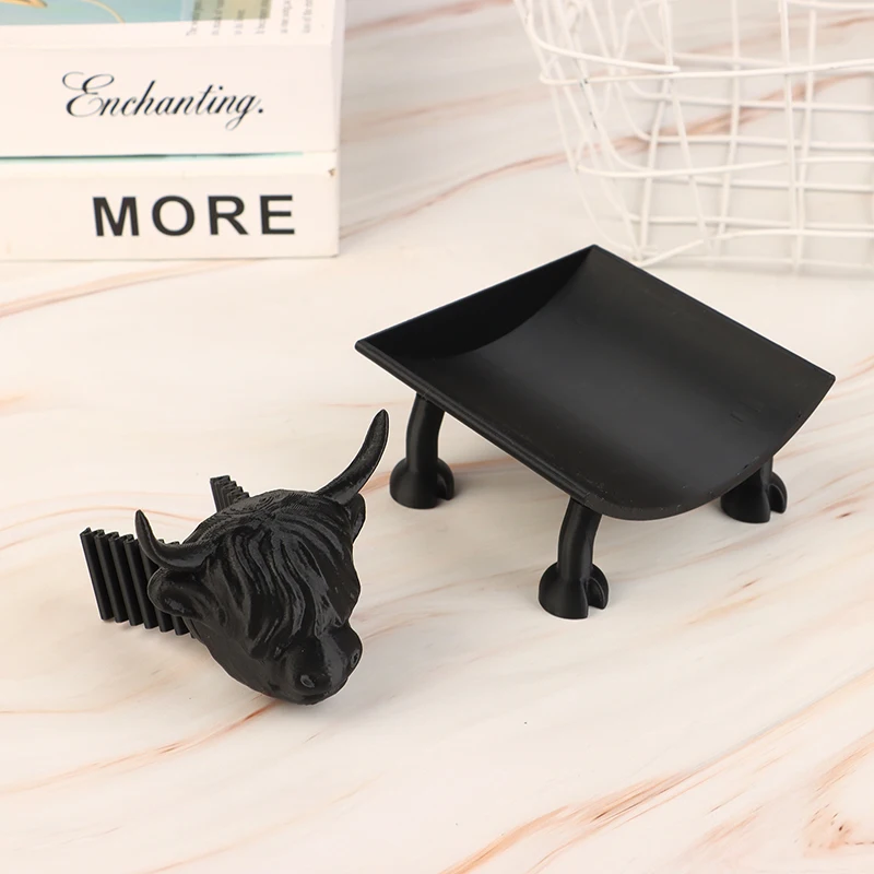 1PCS Highland Cattle Toilet Roll Holder Funny Toilet Paper Holder 3D Printed Highland Cattle Cute Bathroom Decor