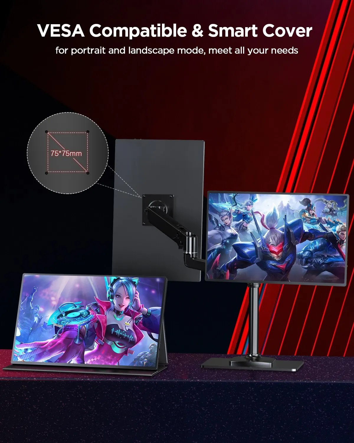 UPERFECT Xbox PS4/5 ġ Ʈ   ũ HDR ̹ ÷, 16 ġ 2K ޴ , 2560x1600 QHD 500 Ʈ, 120Hz