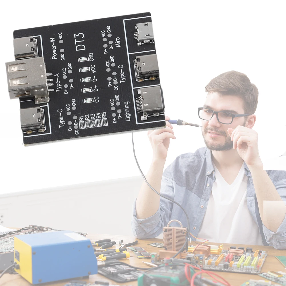 USB Cable Tester Board for IPhone Android Data Cable Inspection