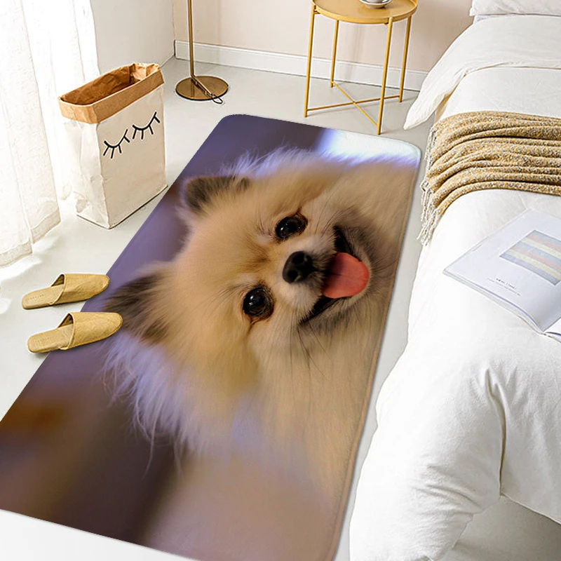 

Pomeranian Carpets for Living Room Lovely Doormat Sleeping Room Rug Non-slip Foot Mat Kitchen Accessories Modern Home Decoration