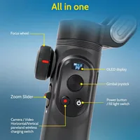 AOCHUAN Gimbal Stabilizer 3-Axis Smart X Pro Professional for Smartphone Wireless Charging OLED Display LED Light Focus Wheel - Image 5