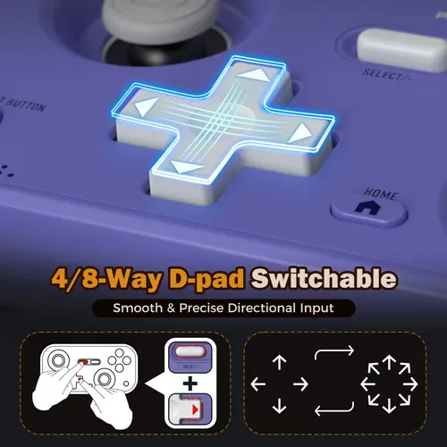 IINE Pocket Retro Game Controller,1000Hz Recessed Stick, Hall Effect Joysticks,Portable Mini Gamepad Customizable Controls - Image 6