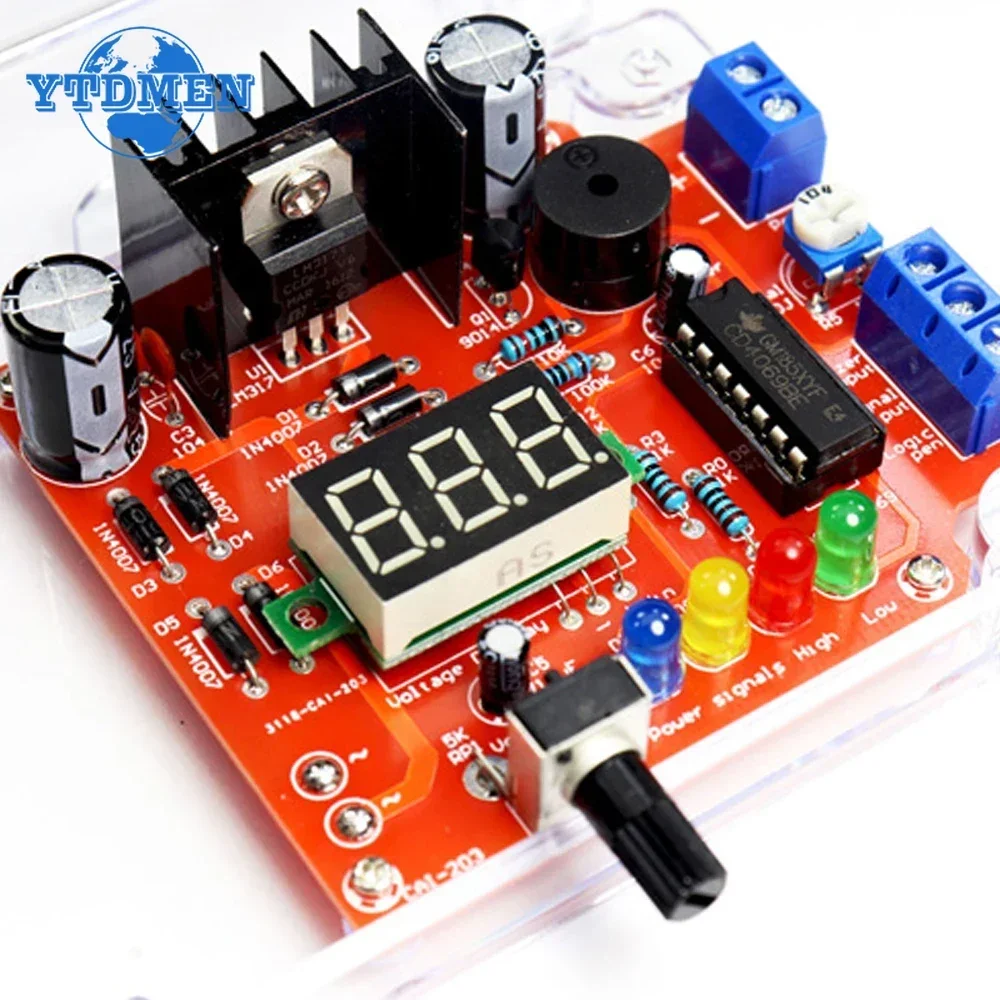 PCB Board Electronic Kits DIY Kit LM317 Adjustable Regulated Voltage 110V 220V To 1.25V-12V  Step-down Power Supply Module