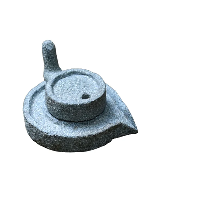 

Small stone mill back flow incense device, retro nostalgic wind, the time comes to run the bluestone town house hand-push mill