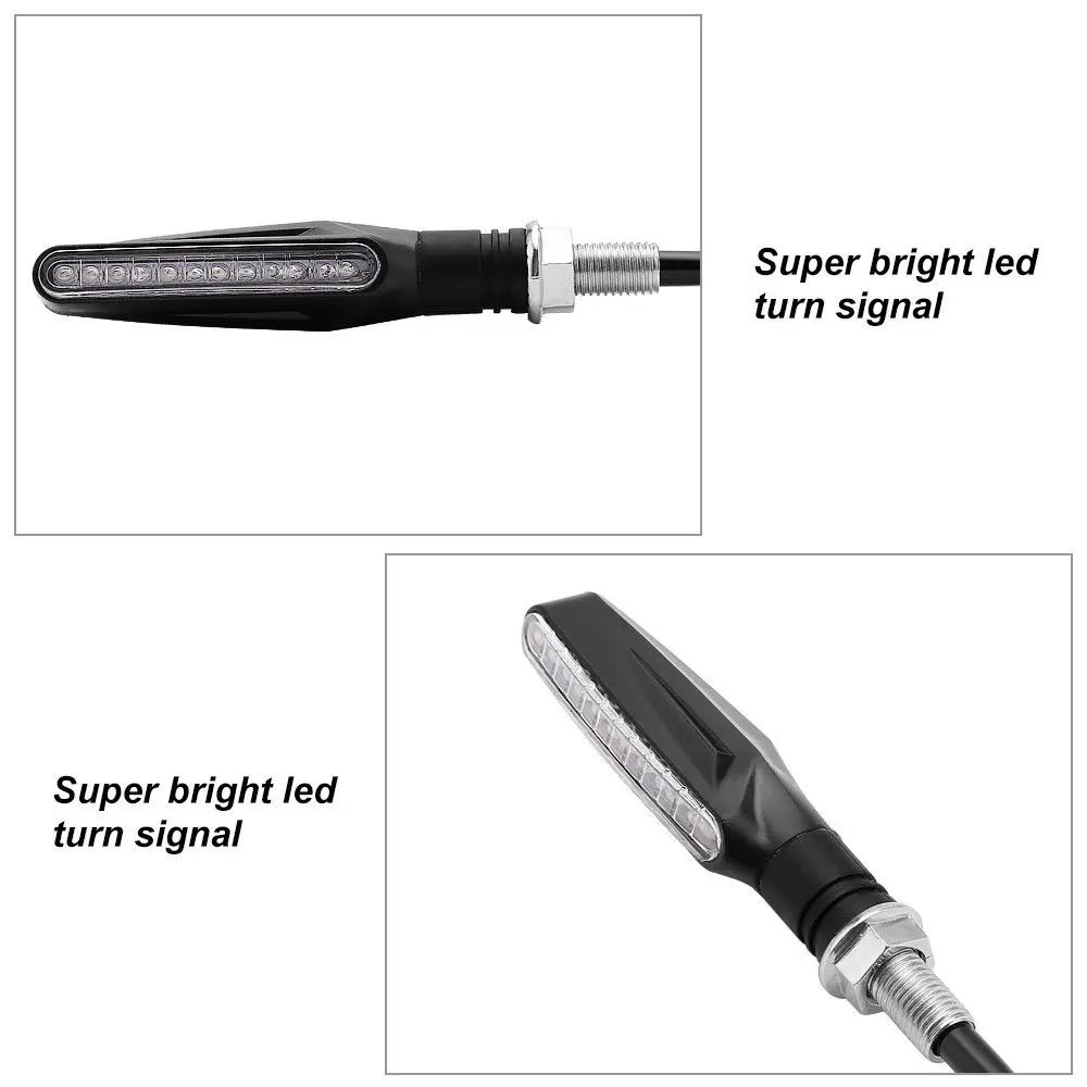 LED Motorcycle Turn Signals Light Tail Flasher Blinker Indicator Rear Lights Lamp Accessories 1/2/4pc