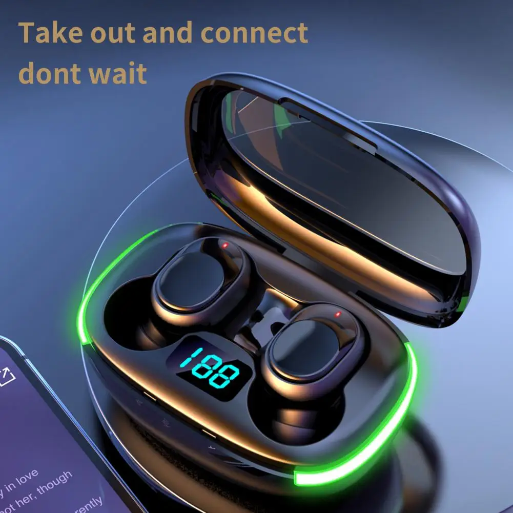 

Ear Buds 1 Pair Portable Wireless Charging Stable Connection Wireless Earbud Bluetooth-compatible 5.1 Headphones for Office