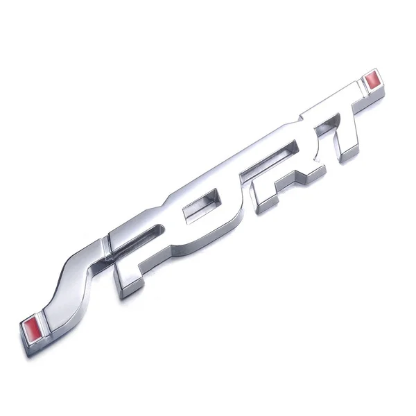 thumbnail image 1 of Metal 3D Three-dimensional Car Logo Sticker Modified Sports Tail Sticker Body Sticker Sport Word Letter Logo Car Accessories, 1 of 5