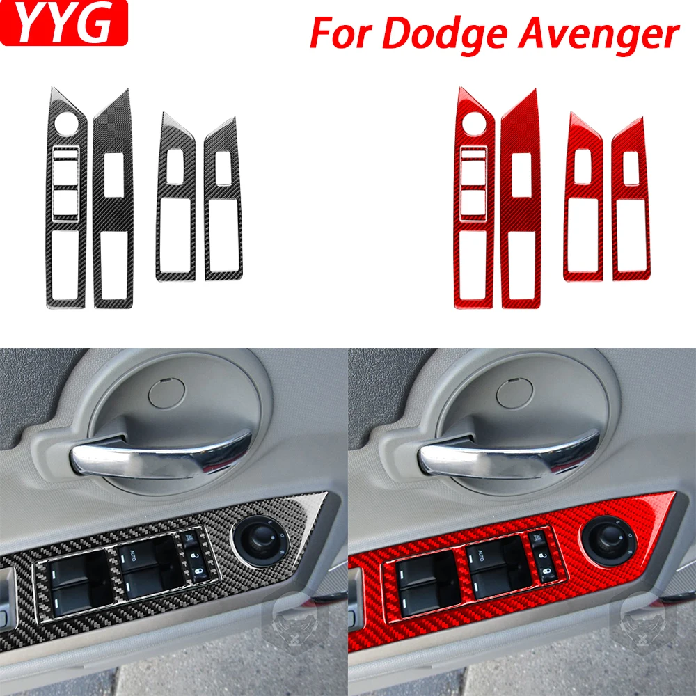 for-dodge-avenger-2008-2010-carbon-fiber-window-lift-switch-control-panel-trim-cover-car-interior-decoration-accessories-sticker