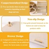 Makeup Organizer Countertop With Drawers 360 Rotating Makeup Brush Holder Capacity Skincare Organizer For Vanity Durable 4
