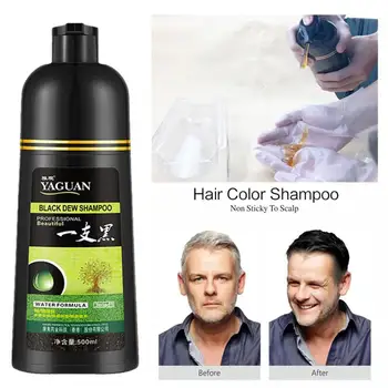 Shampoo colorante per capelli neri Shampoo a base di erbe a lunga durata Shampoo ad acqua per capelli Shampoo grigio colorante per capelli colorante Ast Formu N8K1