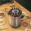 DMWD 220V Smokeless Automatic Rotary Electric BBQ Grill Oven Barbecue Rotisserie Kebab Roast Rotation Machine 12 Lamb Skewers 2