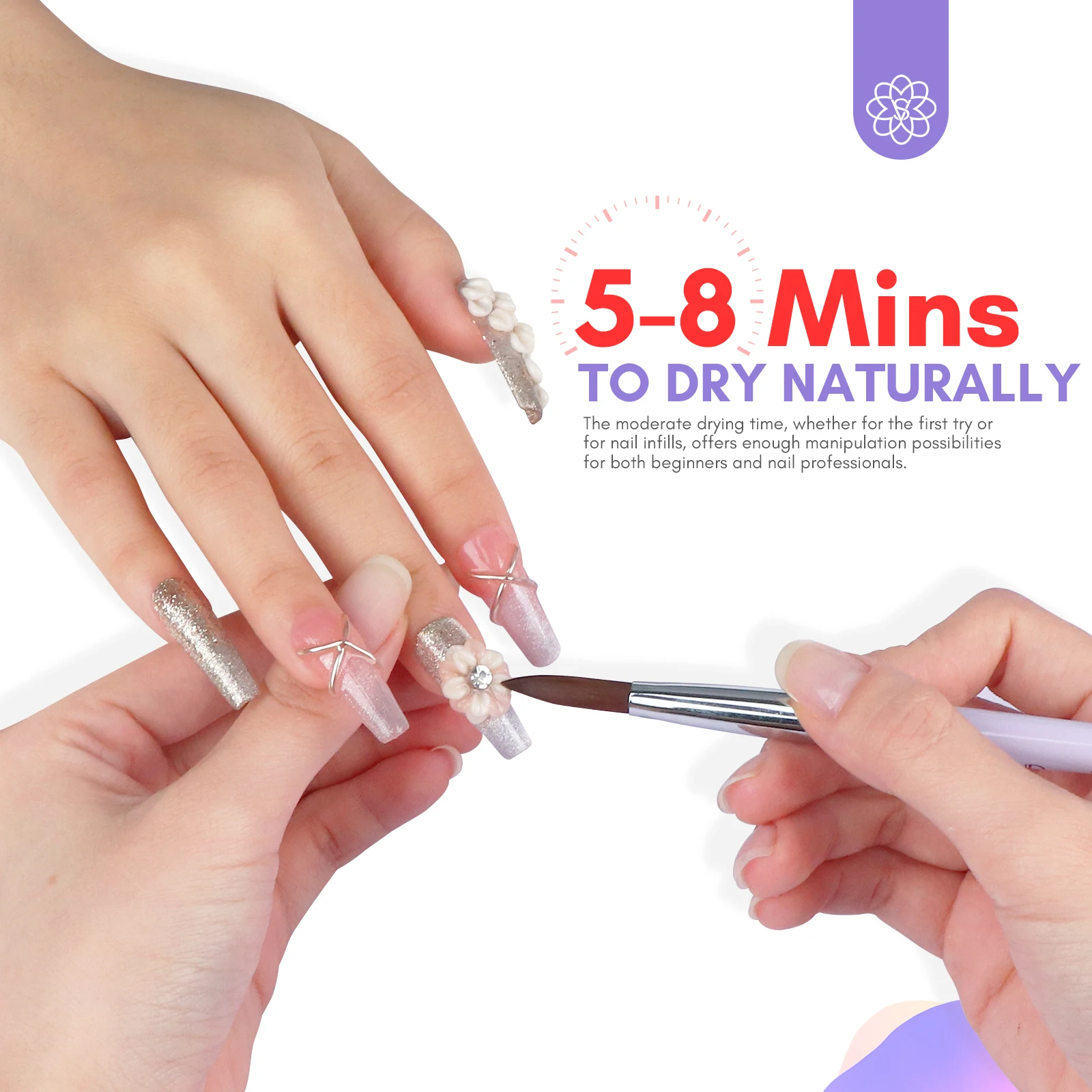 Nail Acrylic Liquid Nail Kit Manicure Tools Nail Tools Saviland Nail Acrylic Liquid Set Nail Crystal Liquid with Pen Cup For Nails Extension Carving Beginner Tool Kit