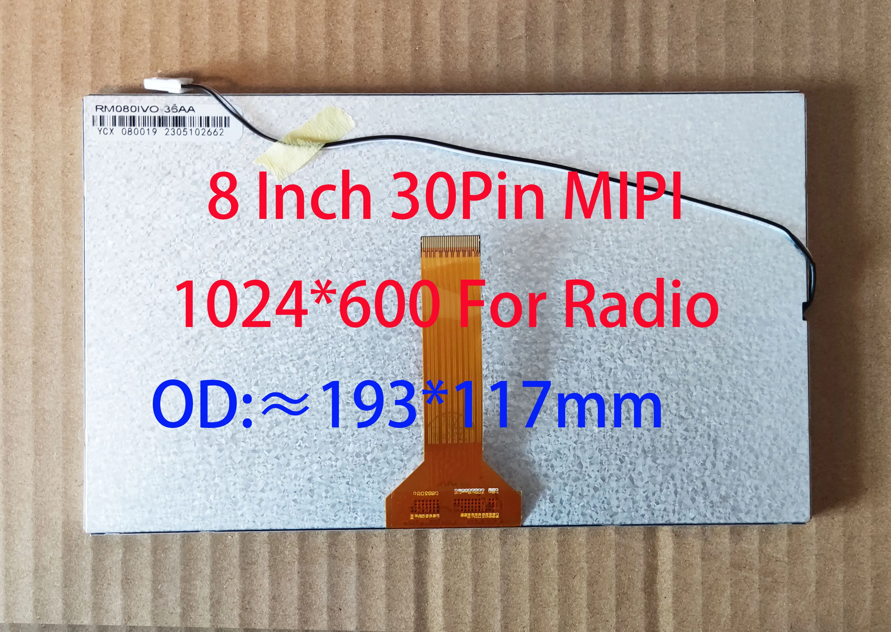 Lcd Mipi para o Rádio 30pin 1024*600 193*117 mm