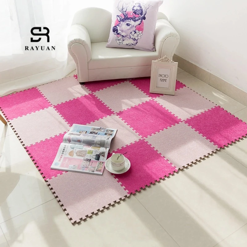 Rayuan One Piece Colorato Fai Da Te Puzzle Mat Eva Foam Carpet Baby Safe Play Mat Warm Soft Area Tappeto Bambini Gioca Mat 30X30Cm