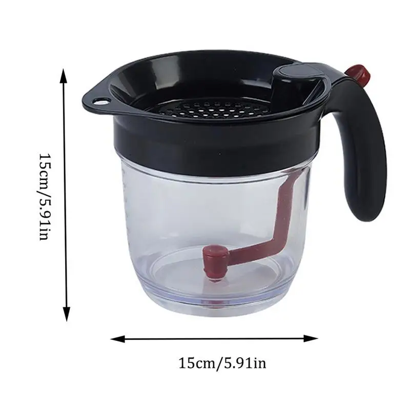 1pc Fat Separator With Bottom Release Gravy Separator for Cooking with Oil Strainer Kitchen Gadgets images - 6