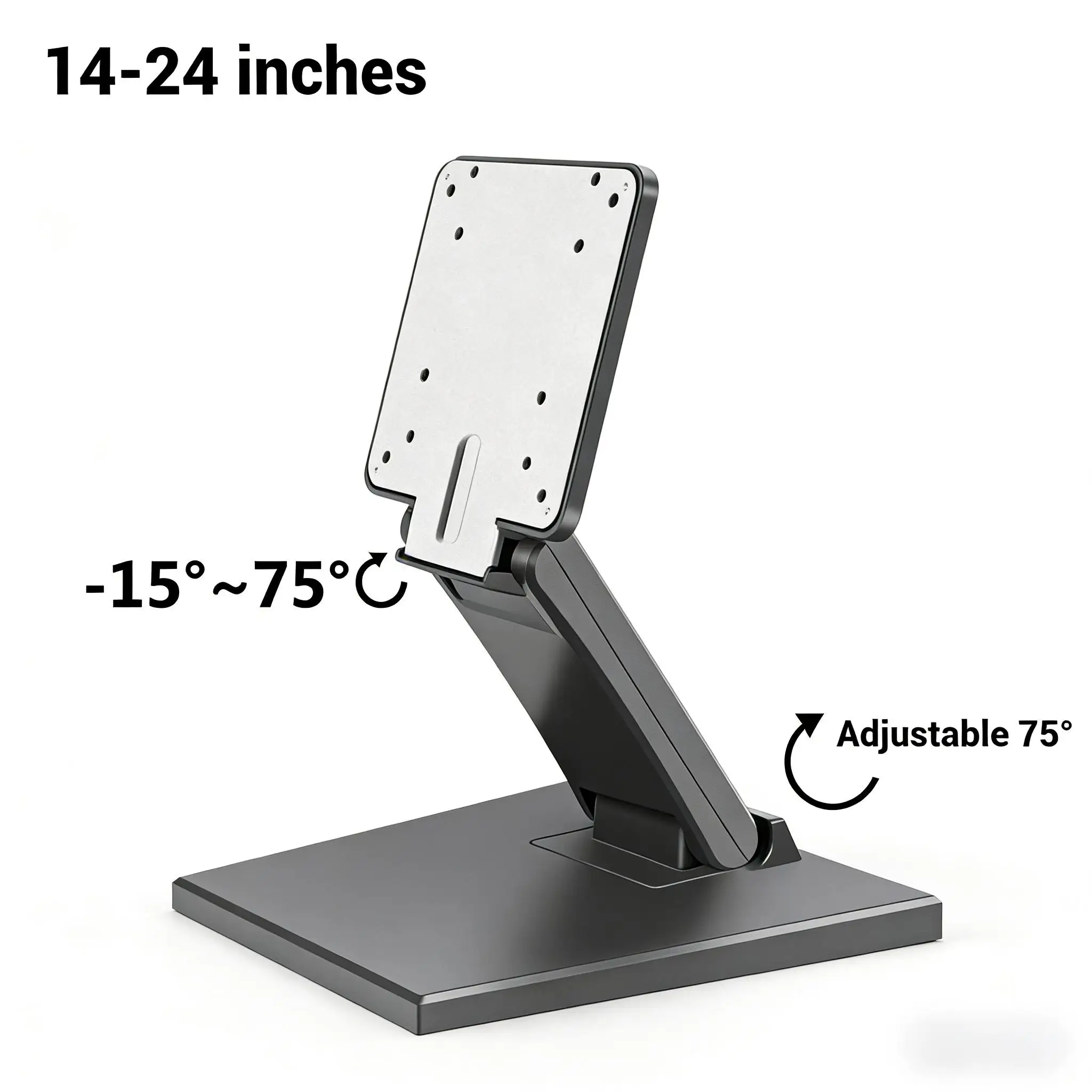접이식 모니터 스탠드 14-24인치 조절 가능 VESA 75x75 100x100mm 데스크 마운트 컴퓨터용 안정적인 LCD 화면 홀더