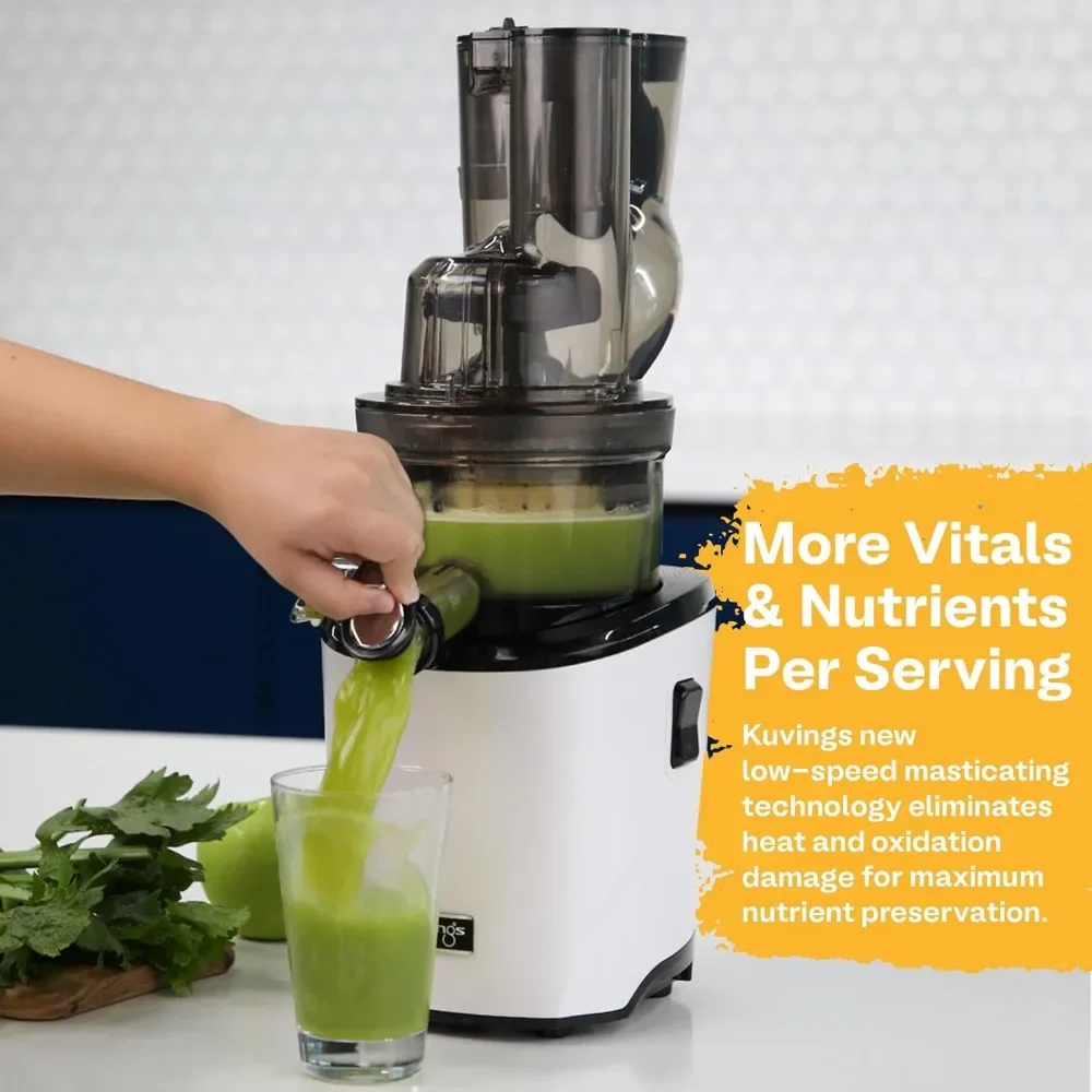 Kuvings Whole Slow Juicer REVO830W Cold Press Masticating Juicer Machine | Extra Wide 88mm & 48mm Food Chutes 3