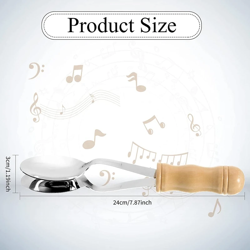 Musical Spoons Instrument With Wooden Handle Percussion Instrument With Wooden Handle Irish Percussion