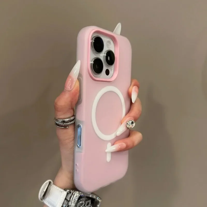 รูปสินค้า เคส iPhone Magsafe ดีไซน์ Candy Color ชาร์จไร้สายได้